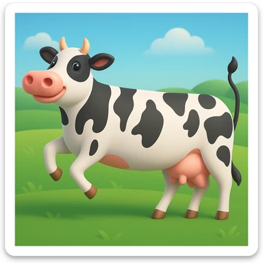 Make the image have a green grass field background in the style of microsoft style 3d fluent emojis sticker