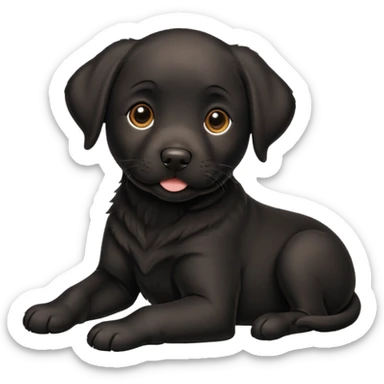 Cachorro preto labrador sticker