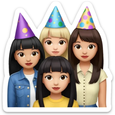 Raven-Symoné, Debby Ryan (straight bangs), and Jenna Ortega sticker