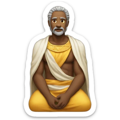 god is sitting sticker