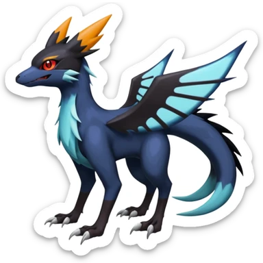 Spooky Nargacuga-Latias-Umbreon-Noibat-Noivern-Silvally-Pokémon-Fakémon-fusion (full body) sticker