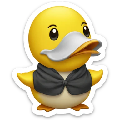 Yellow duckie shrugged sticker