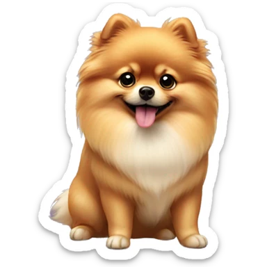 Pomeranian dog tap tap tap sticker