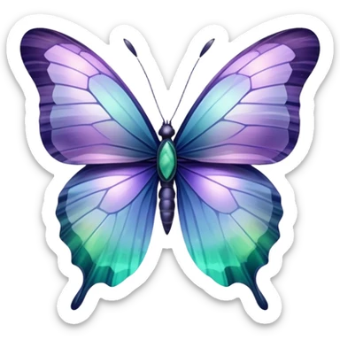 Iridescent Fluorite butterfly sticker