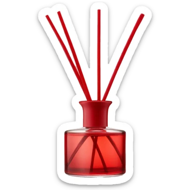 Reed diffuser in red glass  sticker