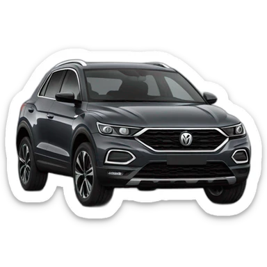 car, t-roc, dark grey  sticker