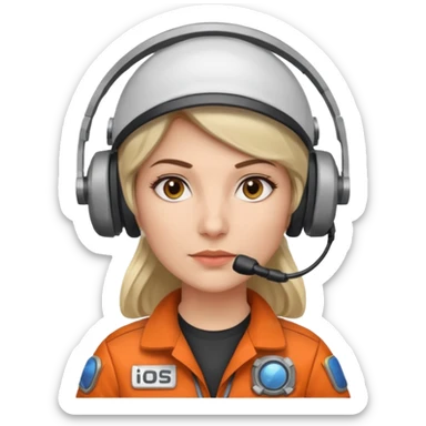 A female Space and satellite engineer sticker