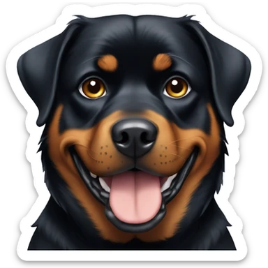 A dog Rottweiler face sticker