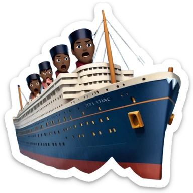 Make the Titanic sinking sticker