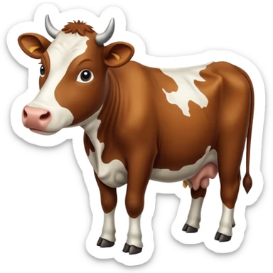 High resolution of A cow sticker