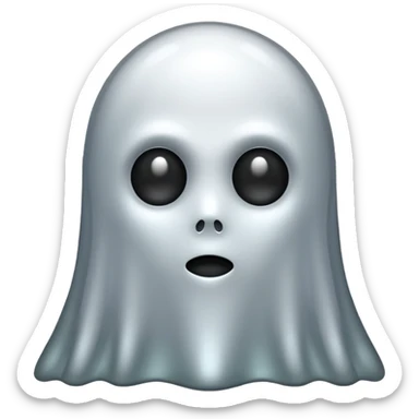 A ghost made out of chrome sticker
