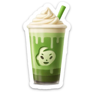 Ice matcha latte  sticker