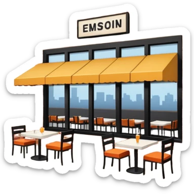 restaurant por fuera sticker