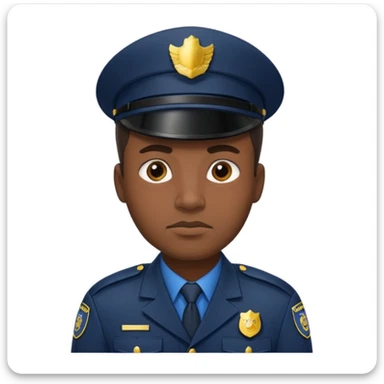 Black policeman  sticker