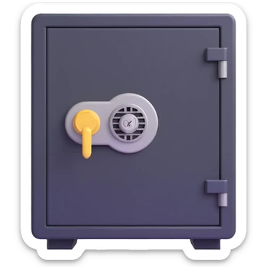 bank safe, no background sticker
