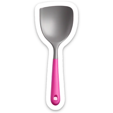 realistic pink spatula and realistic pink bowl sticker