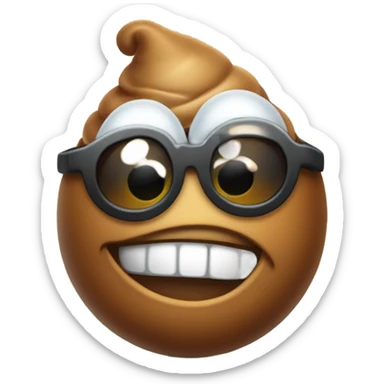 Funny poop sticker