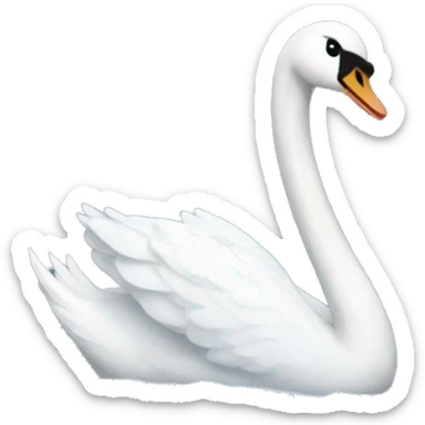 snow globe swan lake sticker