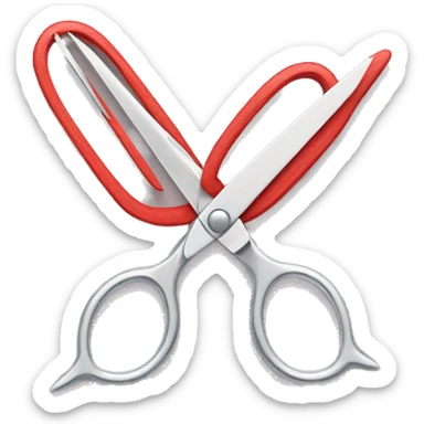 Uppercase V made out of scissors  sticker