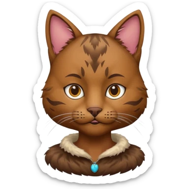 fullbody cat man head  sticker