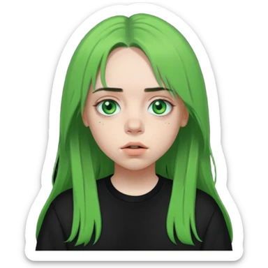 Billie Eilish face  sticker