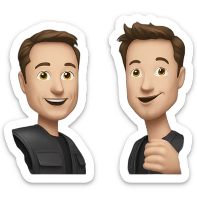 Elon musk win à combat with mark zukerberk sticker