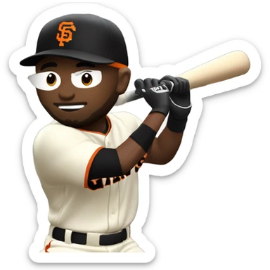SF Giants player beating LA Dodgers  sticker