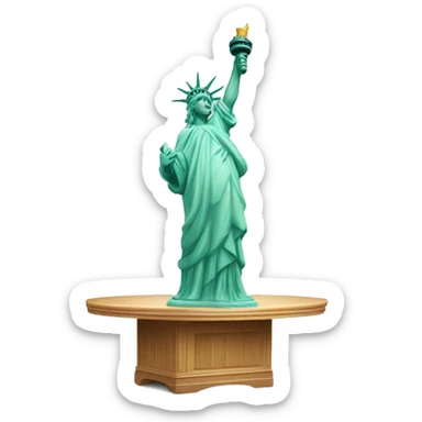 Statue of Liberty dancing on a table sticker