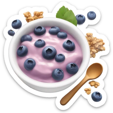 blueberry yogurt bowl sticker