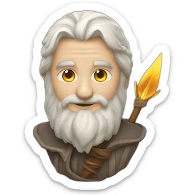 Une fée sur l'epaule d'un sorcier sticker