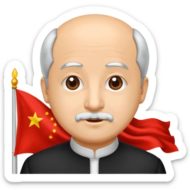 Çince bir yazı kartı sticker