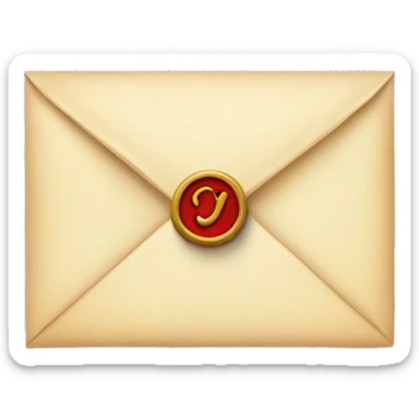 Bridgerton Inspired Emoji : Letter with a Seal – A sealed letter to reflect the correspondence and secrets passed around. sticker