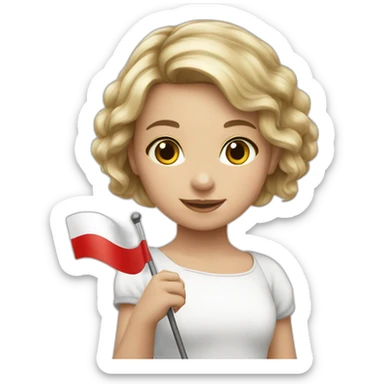 Girl austria flag sticker