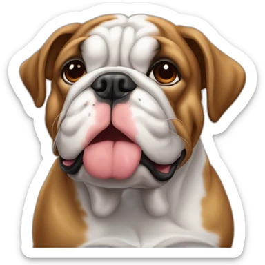 bulldog frances branco de boné vermelho sticker