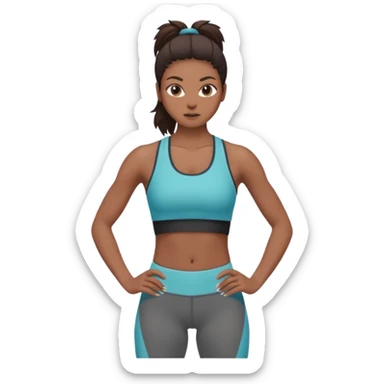 woman working out sticker