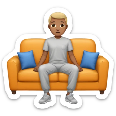 Couch potato sticker