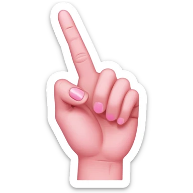 pink middle finger like this 🖕 sticker
