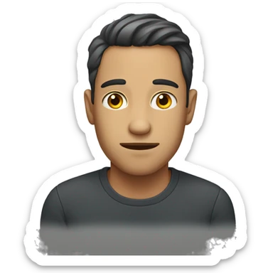 male with eyes that are wide apart sticker