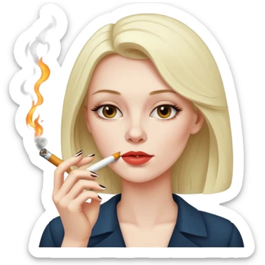 femme qui fume sticker