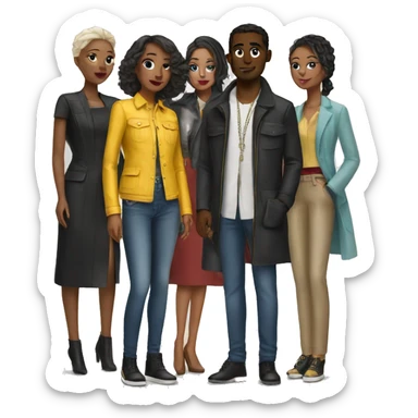 fashion designers team sticker