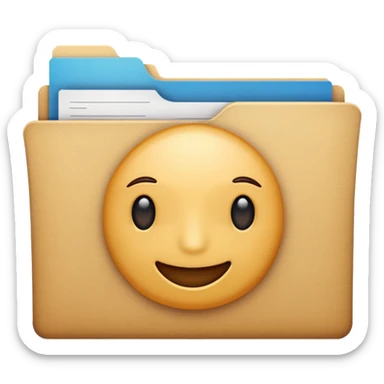 folder with documents sticker