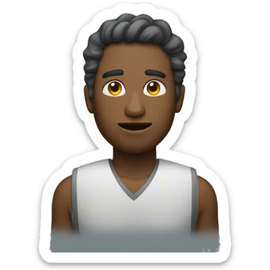 un persona con mucho sueño y cansada sticker