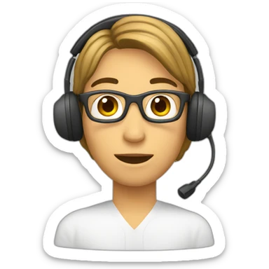 Spanish interpreter with headset sticker