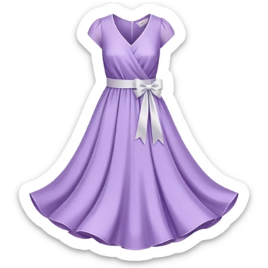 soft purple dress ribbon sticker