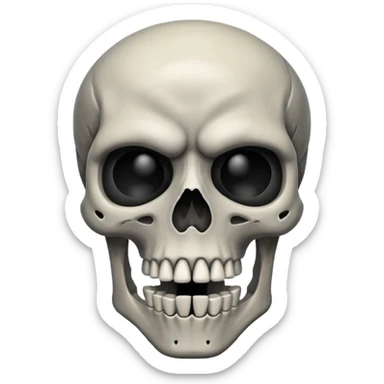 A skeleton mixed with anger sticker
