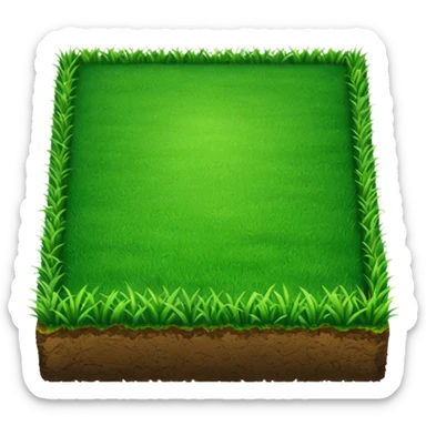 piece of short grass of a soccer field sticker