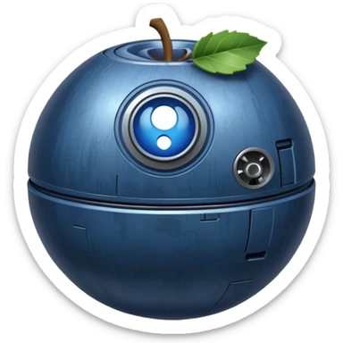 deathstar blueberry fruit berry machine blue sticker