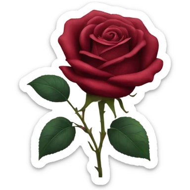Wine red rose  sticker