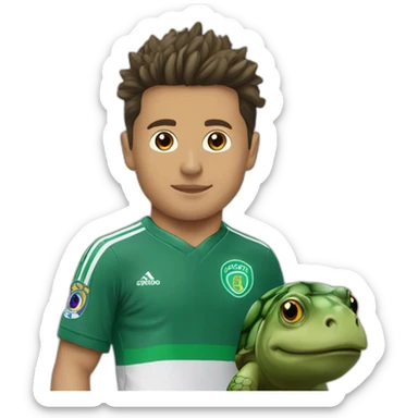 Tortue sur hippopotame sur ronaldo sticker