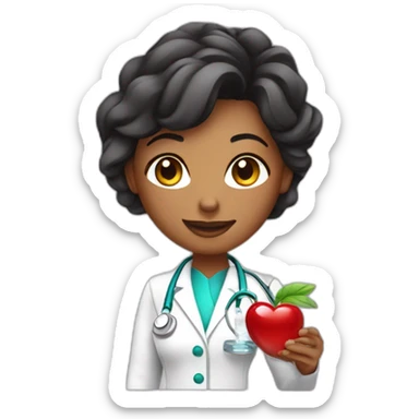 A beautiful pharmacist doctor with an injection in her hand sticker